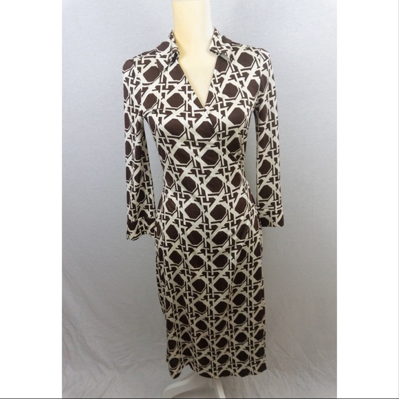 Diane Von Furstenberg Dresses & Skirts - VTG Diane Von Furstenberg Justin Brown Ivory Dress